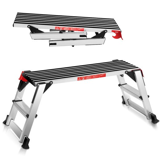 330 lbs Aluminum Folding Non-slip Drywall Step Stool Ladder