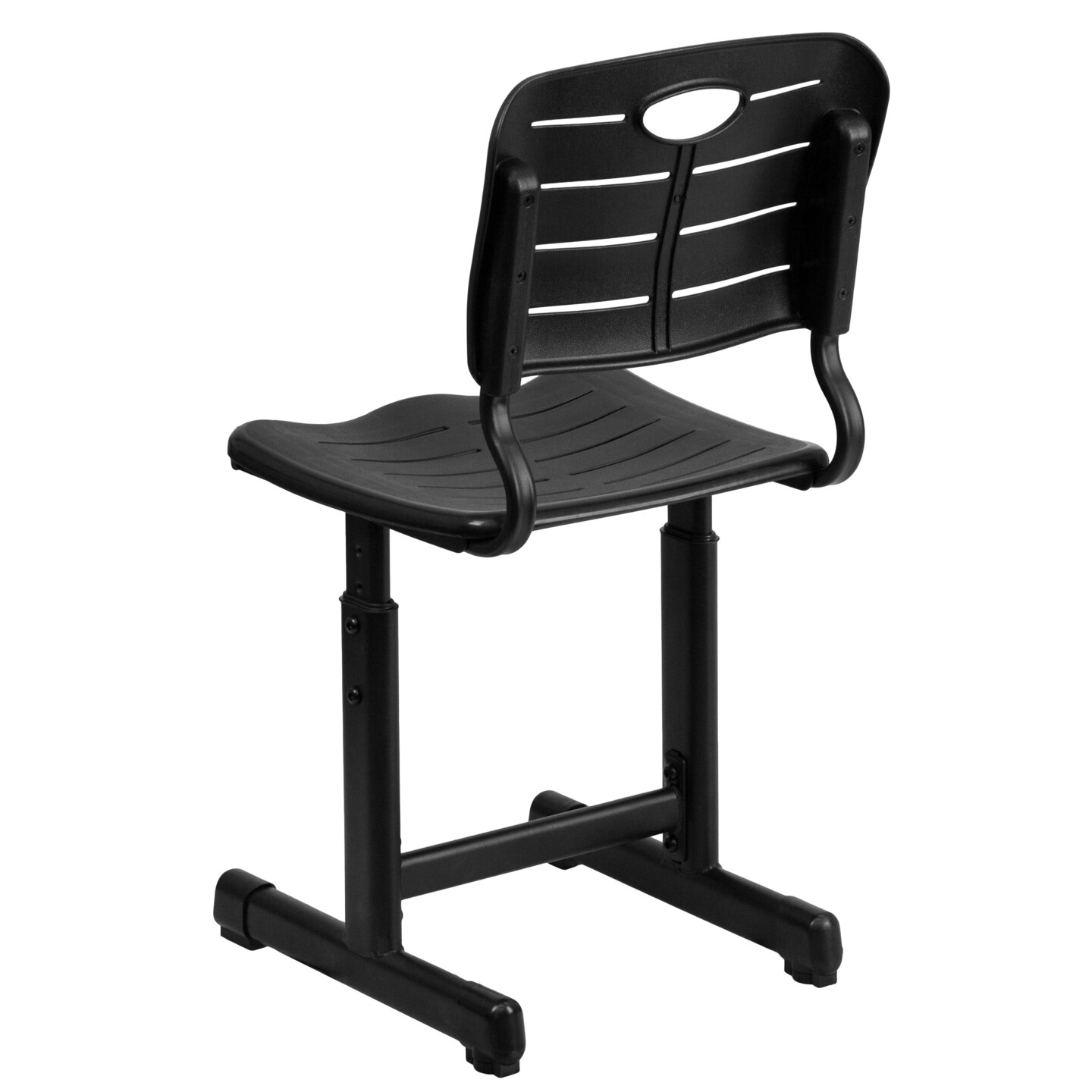 Emma and Oliver Adjustable Height Student Chair with Pedestal Frame