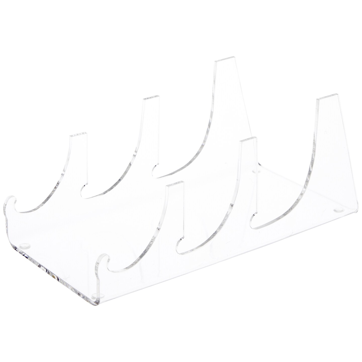 Plymor Clear Acrylic 3 Piece Place Setting Display Holder Stand, 3.25