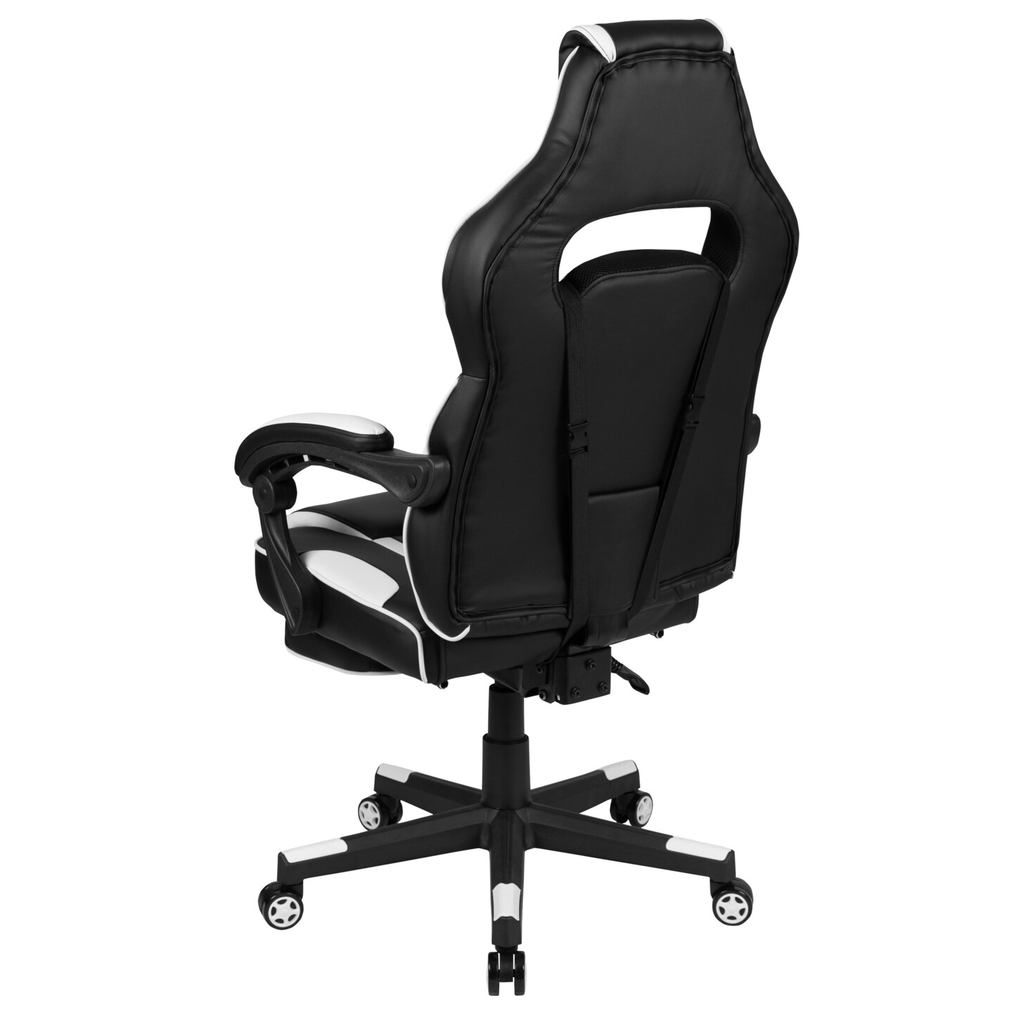Emma and Oliver Ergonomic Gaming Chair -Recline Back/Arms, Footrest, Massaging Lumbar
