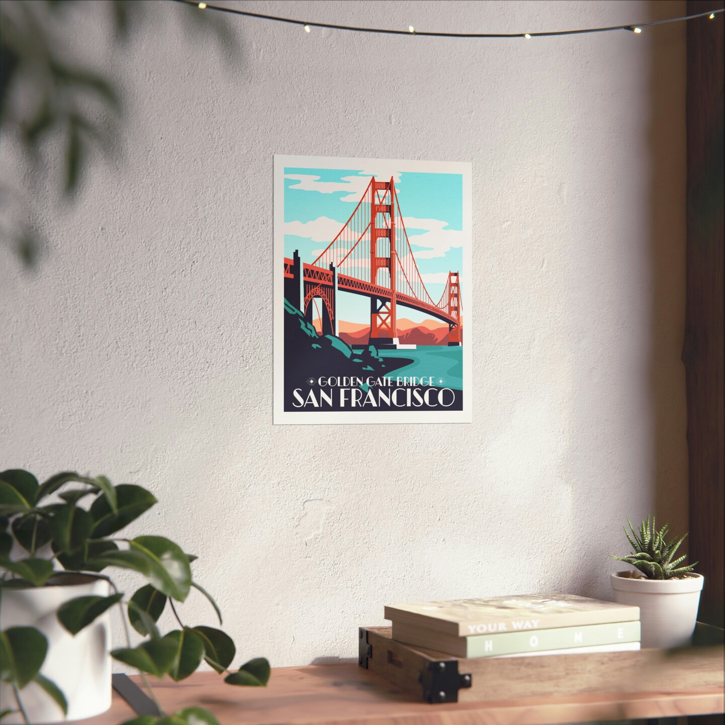 San Francisco California Poster | Golden Gate Bridge Art | Minimalist Travel Decor product 2