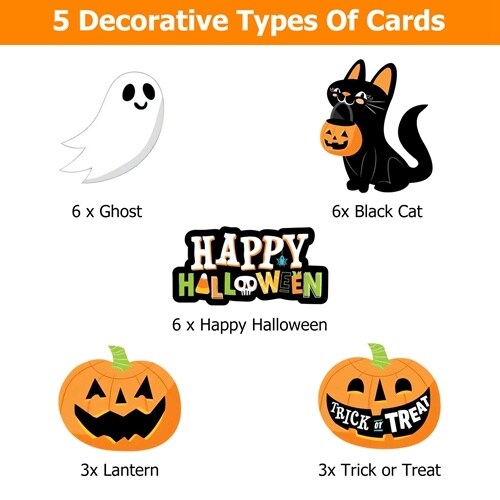 25 Pcs Halloween Party Striped Disposable Paper Decorative Straws | Halloween Party Supplies