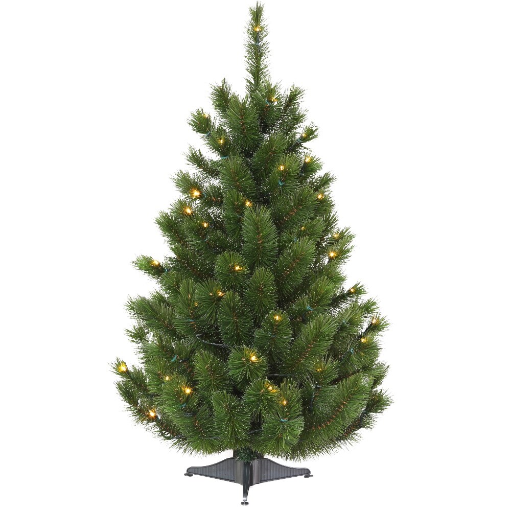 Christmas Tree Tabletop Siberian Spruce Color+Clear LED Battery Operated - HOLIDAY TREE