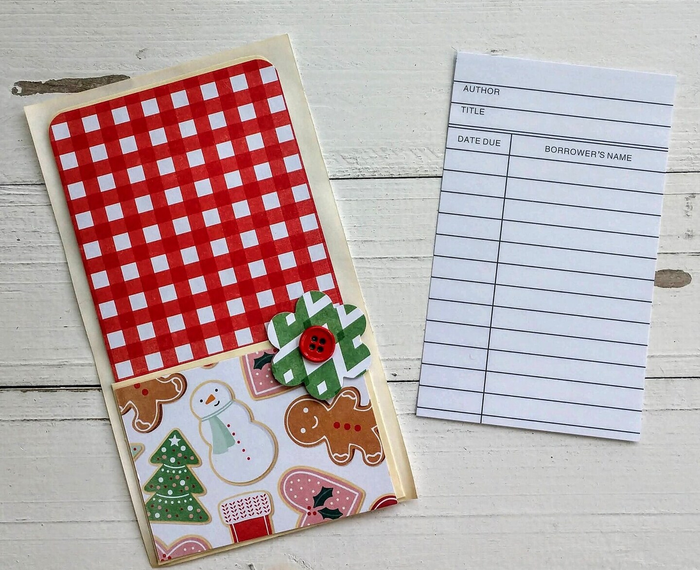 Holiday Library Cards, Christmas Library Cards, Journal Library