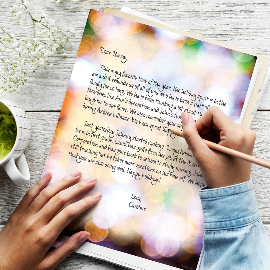 Great Papers! Party Lights Holiday Letterhead, Invitations and Announcements, Printer Friendly, 8.5&#x22;x11&#x22;, 80 Pack