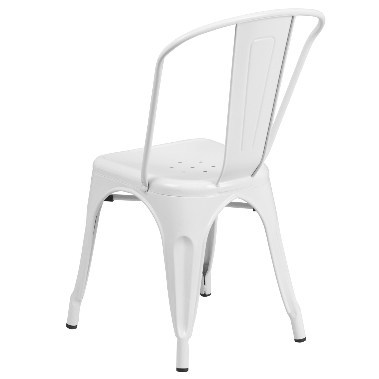 Emma and Oliver Commercial Grade 4 Pack Metal Indoor-Outdoor Stackable Chair