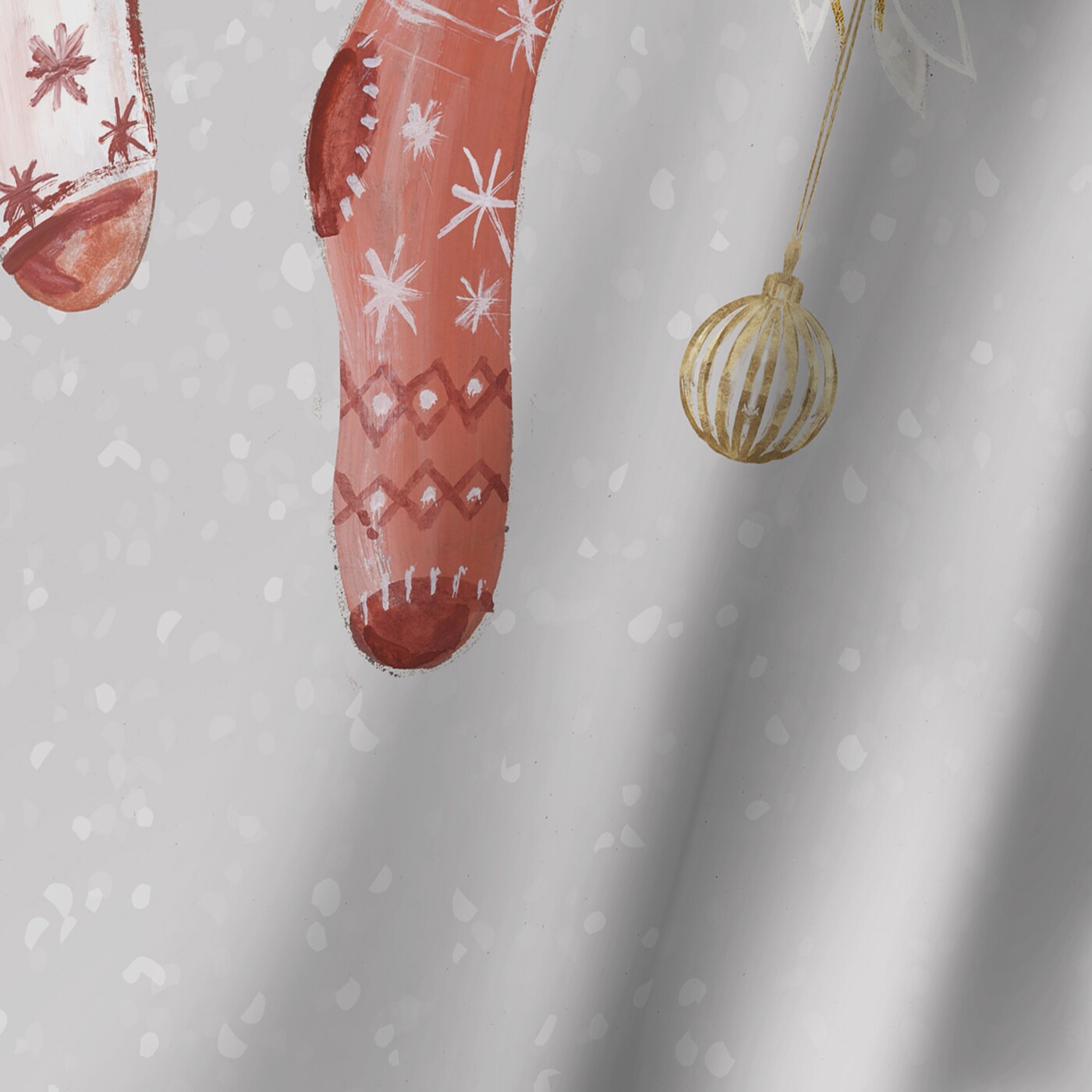 Family Christmas by PI Creative Art Shower Curtain 71&#x22; x 74&#x22;