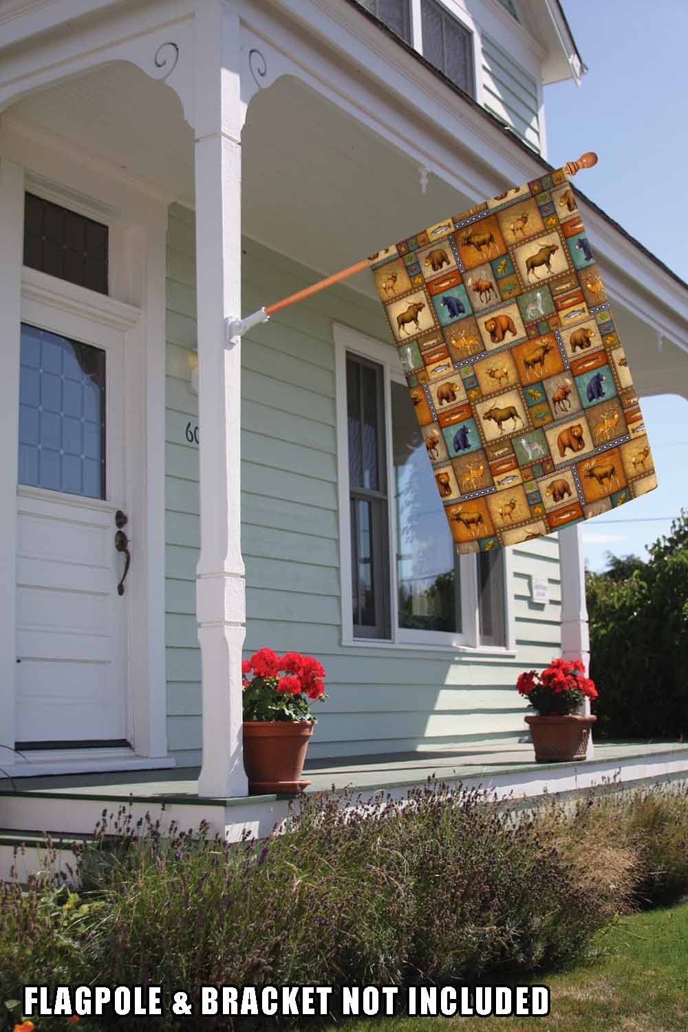 Quilted Wilderness Decorative Wildlife Flag