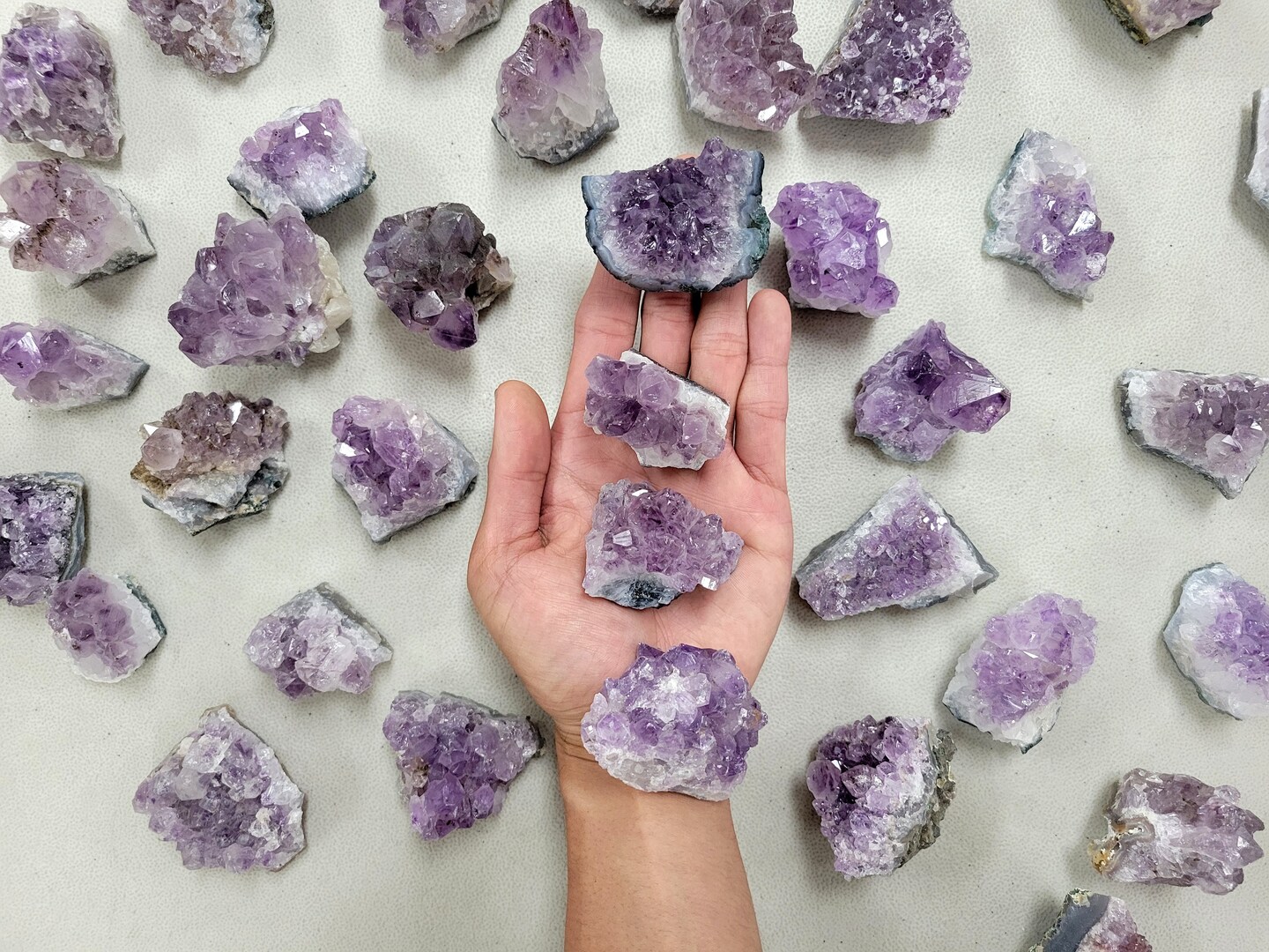 Mini Amethyst Crystal Clusters From Brazil