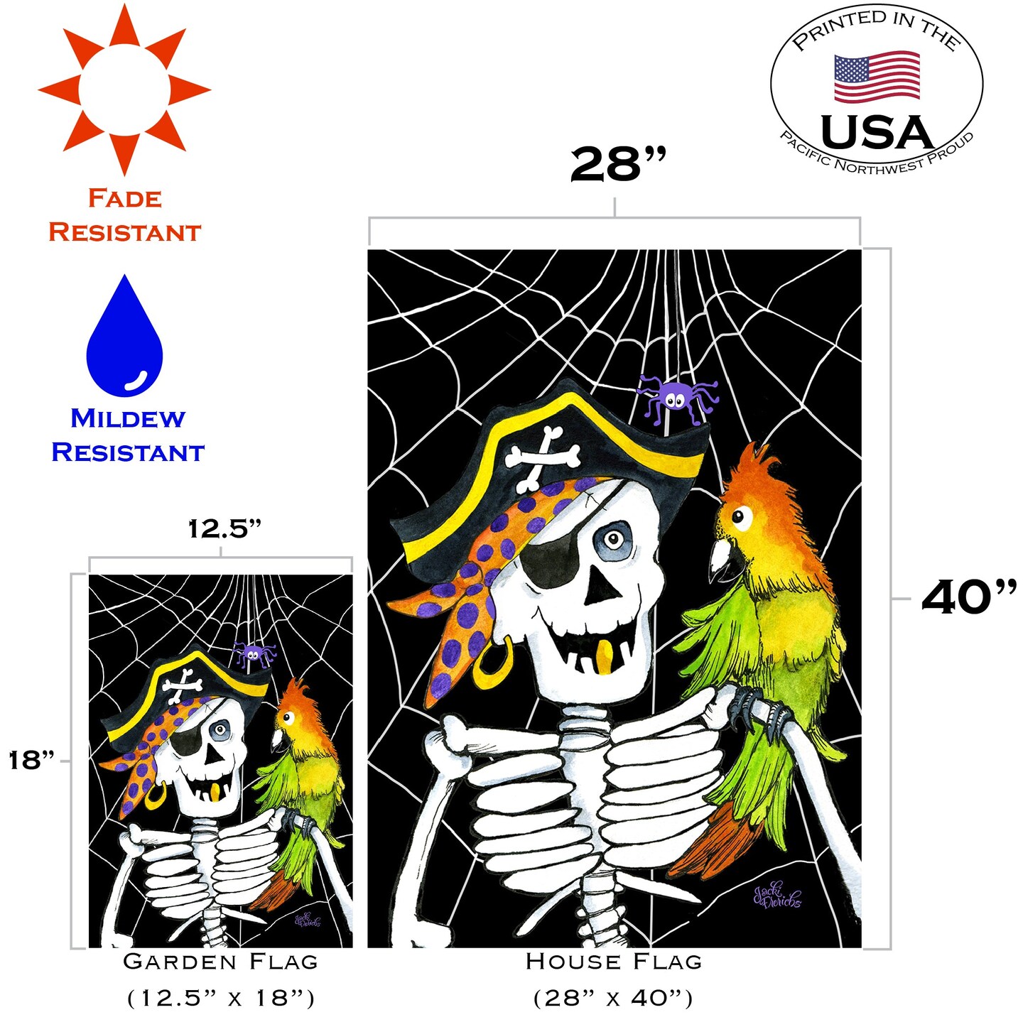 Skeleton Pirate Decorative Pirate Flag