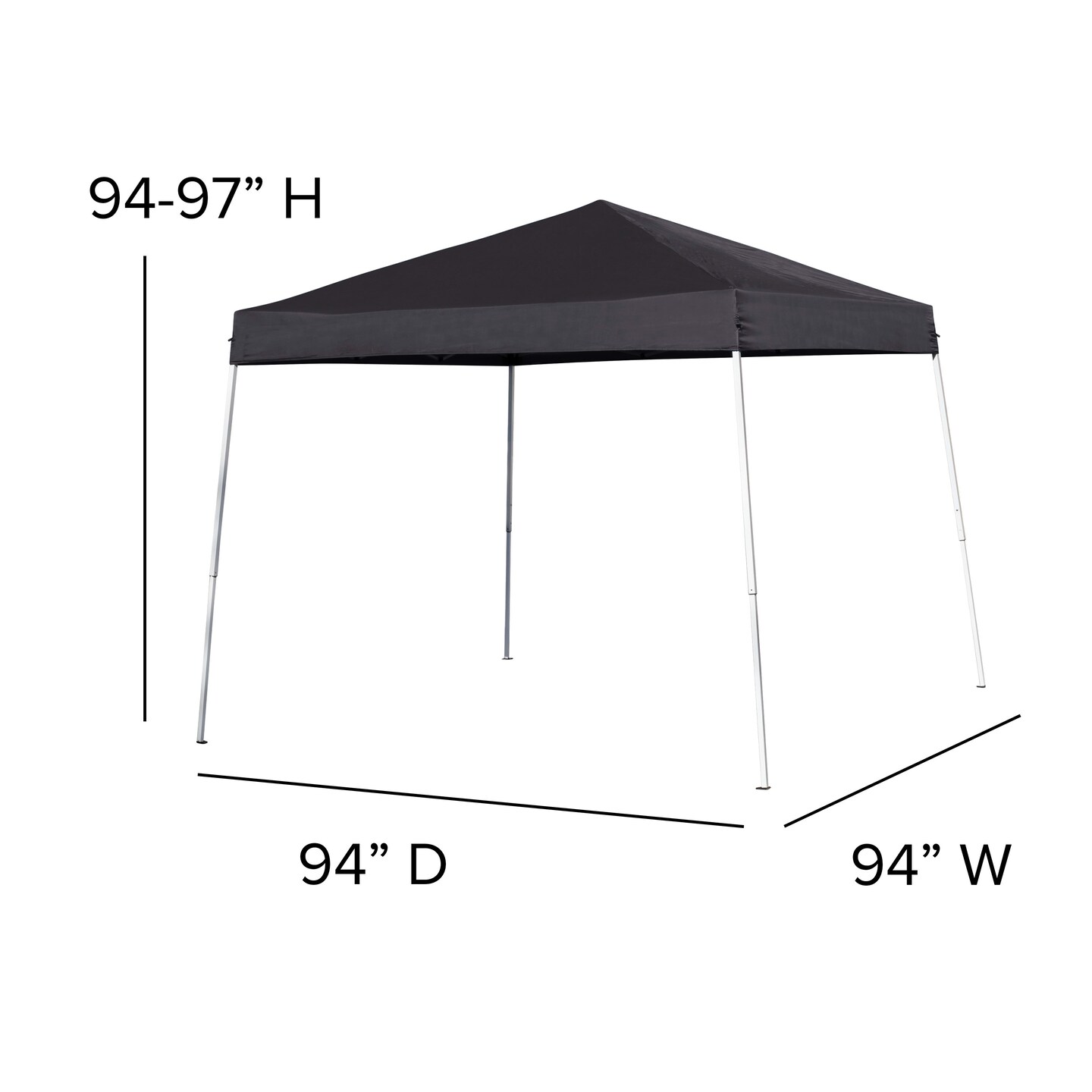 Emma and Oliver Tamar 10&#x27;x10&#x27;  Weather Resistant, UV Coated Pop Up Canopy Tent with Reinforced Corners, Height Adjustable Frame and Carry Bag
