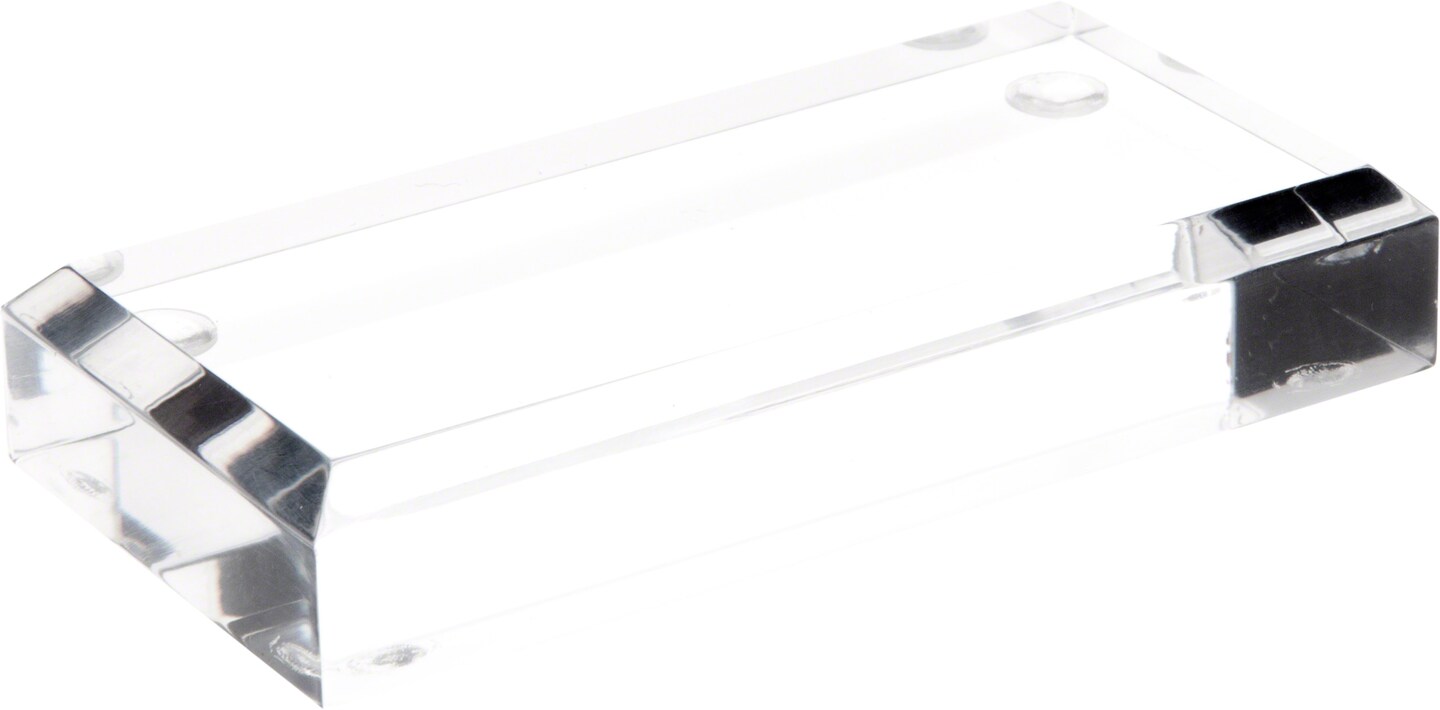 Plymor Clear Acrylic Rectangular Beveled Display Base, 4