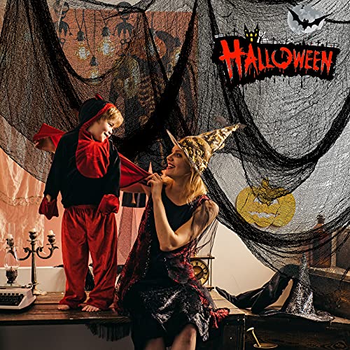 5Pcs Halloween Creepy Cloth Black 30&#xD7;72inch - Halloween Decorations Clearance - Creepy Spooky Halloween Decorations Outdoor Indoor
