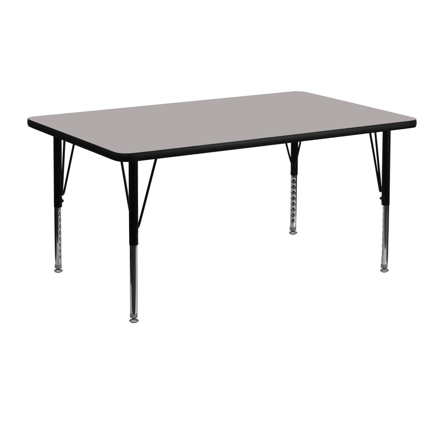 Emma and Oliver 24x48 Rectangle HP Laminate Adjustable Preschool Activity Table