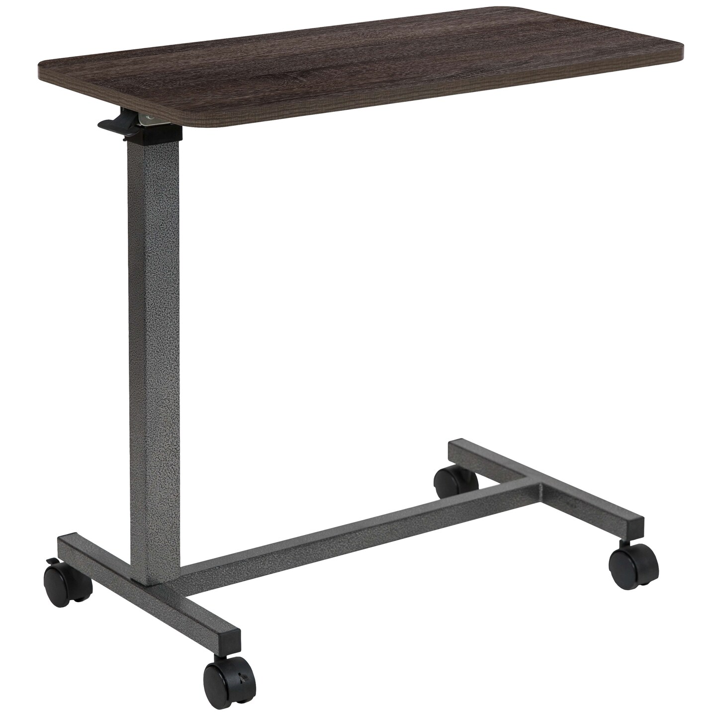 Emma and Oliver Adjustable Overbed Table with Wheels for Home and Hospital