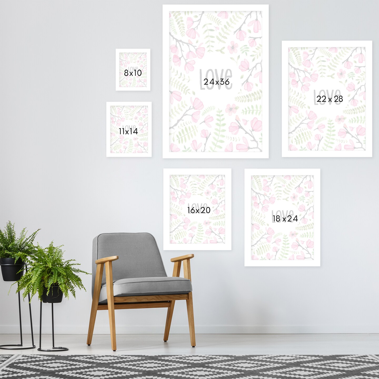 Love Floral by Elena Oneill Frame  - Americanflat