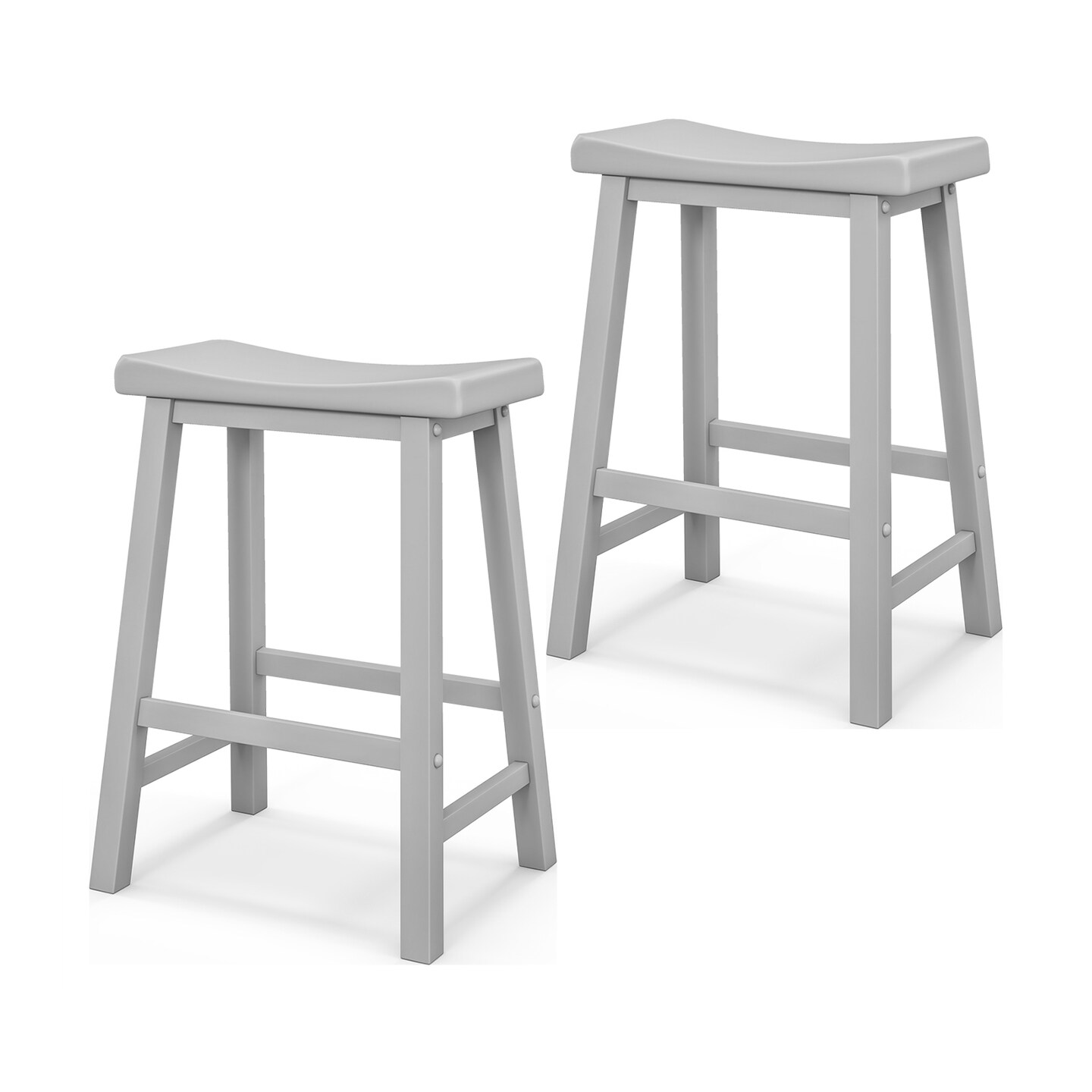 Set of 2 24 Inch Counter Height Stools with Solid Wood Legs Michaels