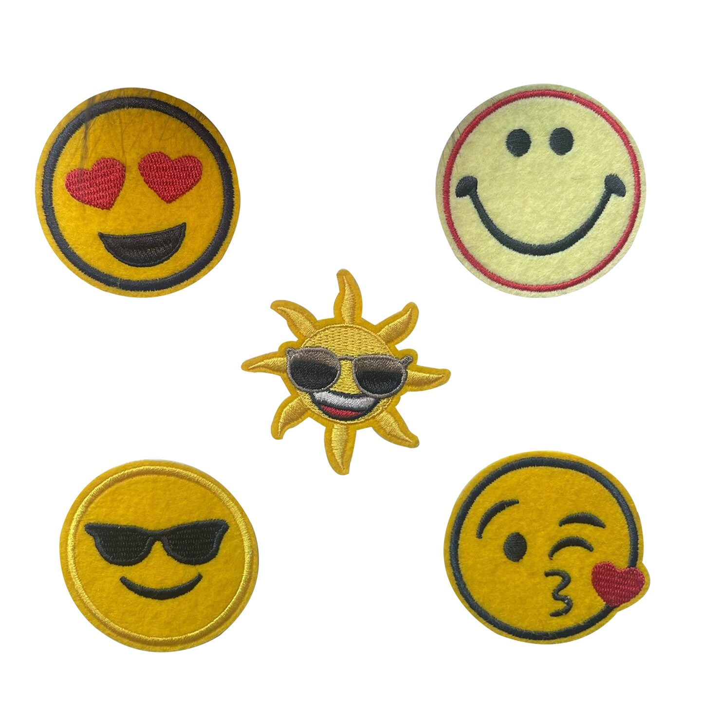 Enhance Your Style with Emoji Patches for Clothes|Customs, Patchwork or gift and personalize patch for clothes | Fun and Expressive Embroidered Designs | RADYAN&#xAE;