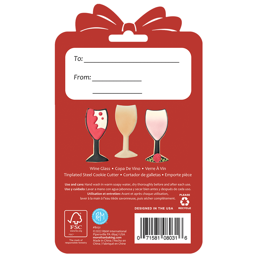 Wine Glass Cookie Cutter 4&#x22; Carded