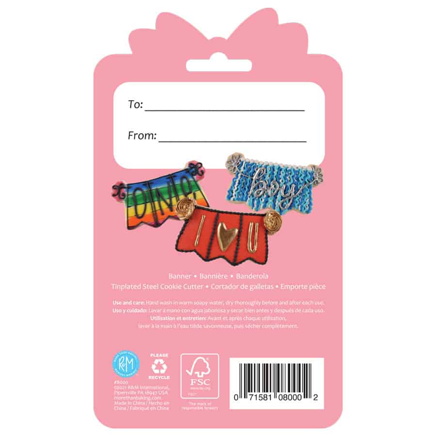 Banner Cookie Cutter 3.875&#x22; Carded