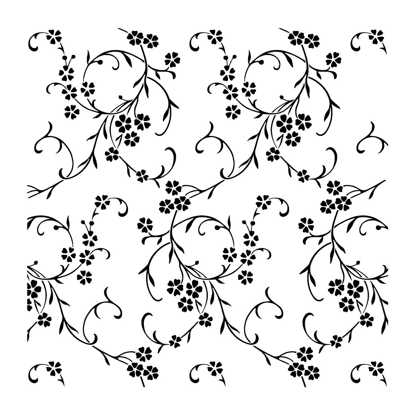 Floral Design Botanical Stencils for Painting Walls and Furniture