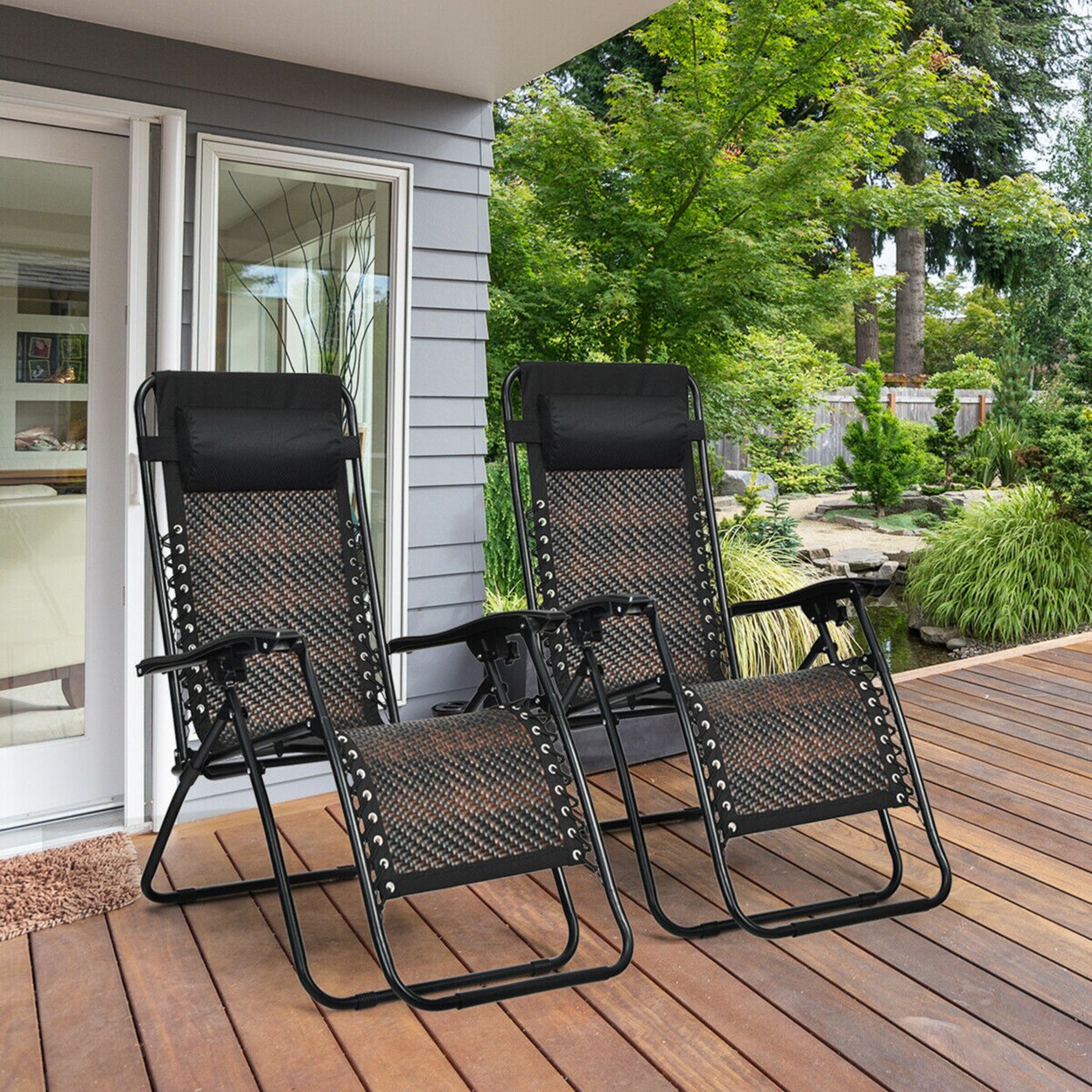 Set of 2 best sale zero gravity canopy chairs