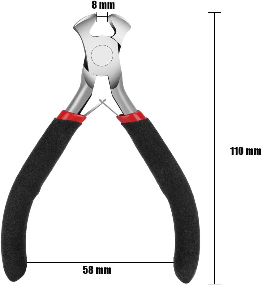 End Cutting Pliers for Jewelry Making, Nail Puller Tool for Carpenter, End Nippers for Zipper Install Stops, Wire Cutting