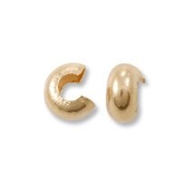 Gold Filled Crimp Covers 3mm (Package of 10)