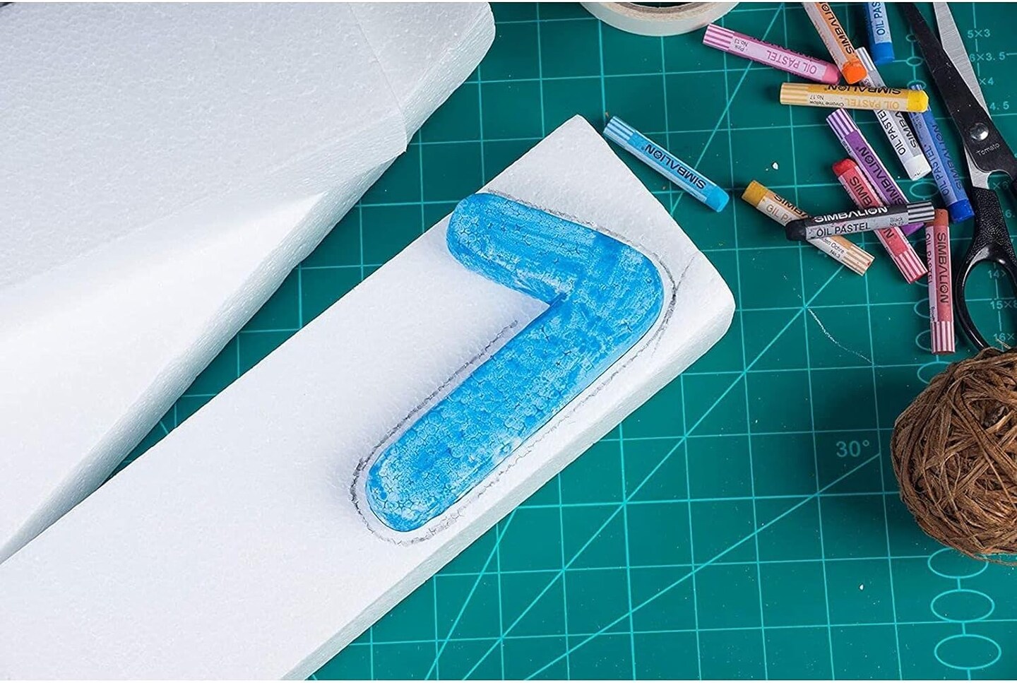 6 Pack Foam Blocks for Crafts - 12x4x2 inch Polystyrene Brick Rectangles for Art Sculpting, Flower Arrangements, DIY, Packing