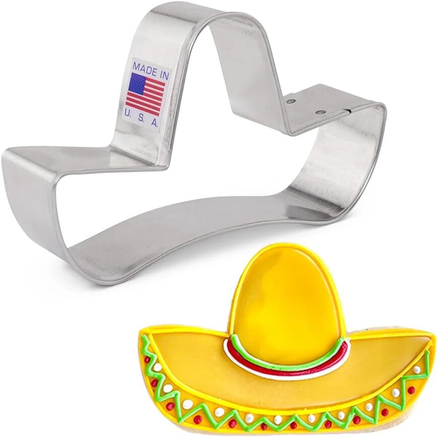 Ann Clark Sombrero Hat Cookie Cutter for Mexican Fiesta Cinco de Mayo, 4.25&#x22;