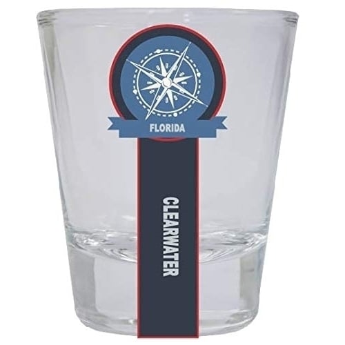 Clearwater Florida Nautical Souvenir Round Shot Glass