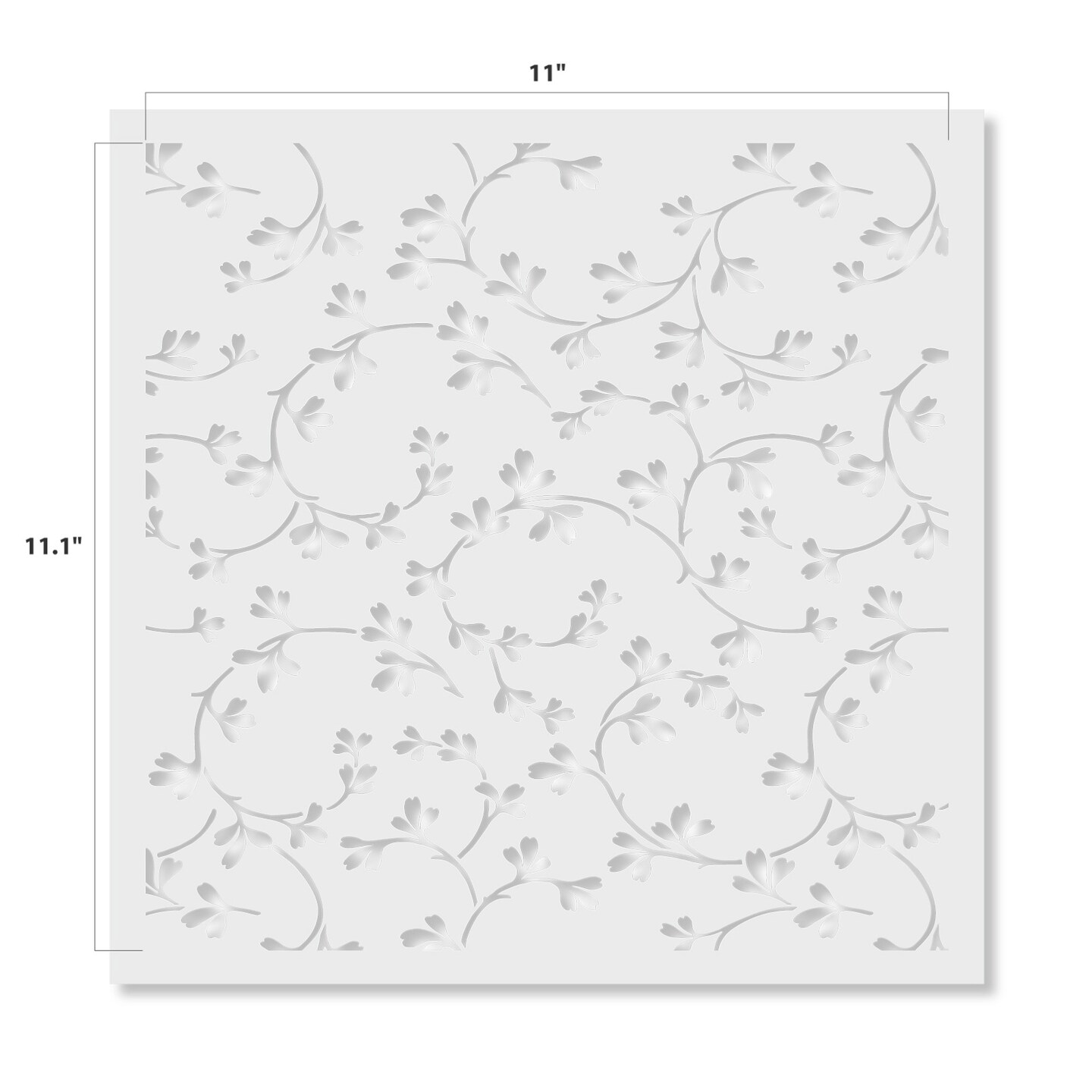 Garden Vine All Over Embossing 12 x 12 Stencil | FS127 by Designer Stencils | Floral Stencils | Reusable Stencils for Painting on Wood, Wall, Tile, Canvas, Paper, Fabric, Furniture, Floor | Stencil for Home Makeover