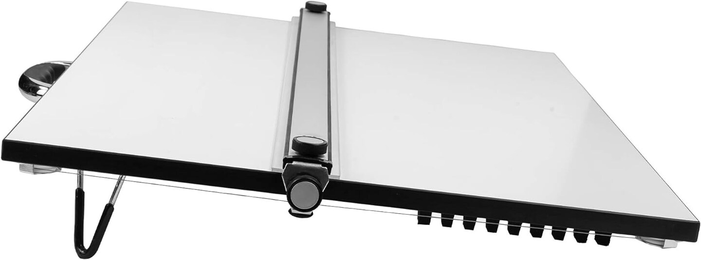 Table Top Drawing Board with Parallel Bar, White, 24 inches by 36 inches