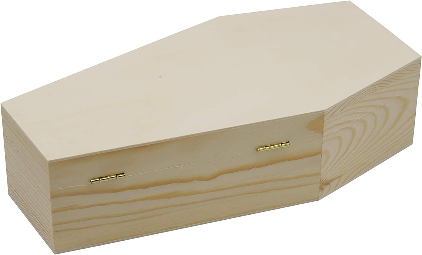 12 Inch Halloween Coffin Box, Fillable Hinged Box for Halloween Décor, Party Favor, Goth, Decoration, Coffin Ring Box, Pet Casket