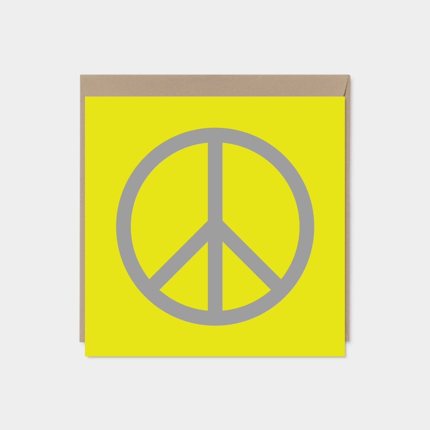 Yellow Square Peace Card