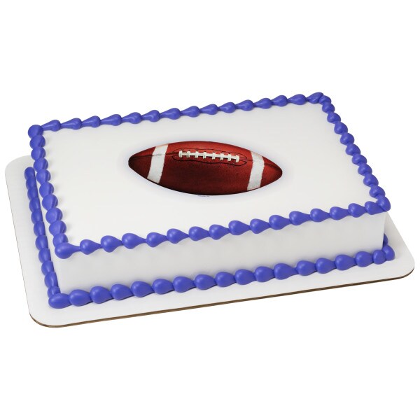 Football Edible Cake Topper Image 1/4 sheet