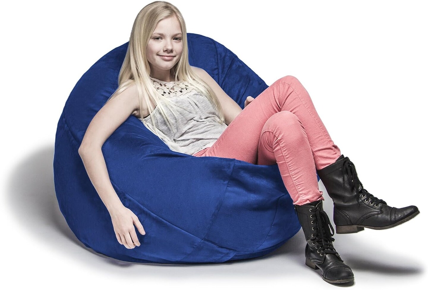 Bean Bags Cocoon Junior Kids Bean Bag, 4-Feet, Blueberry Microsuede