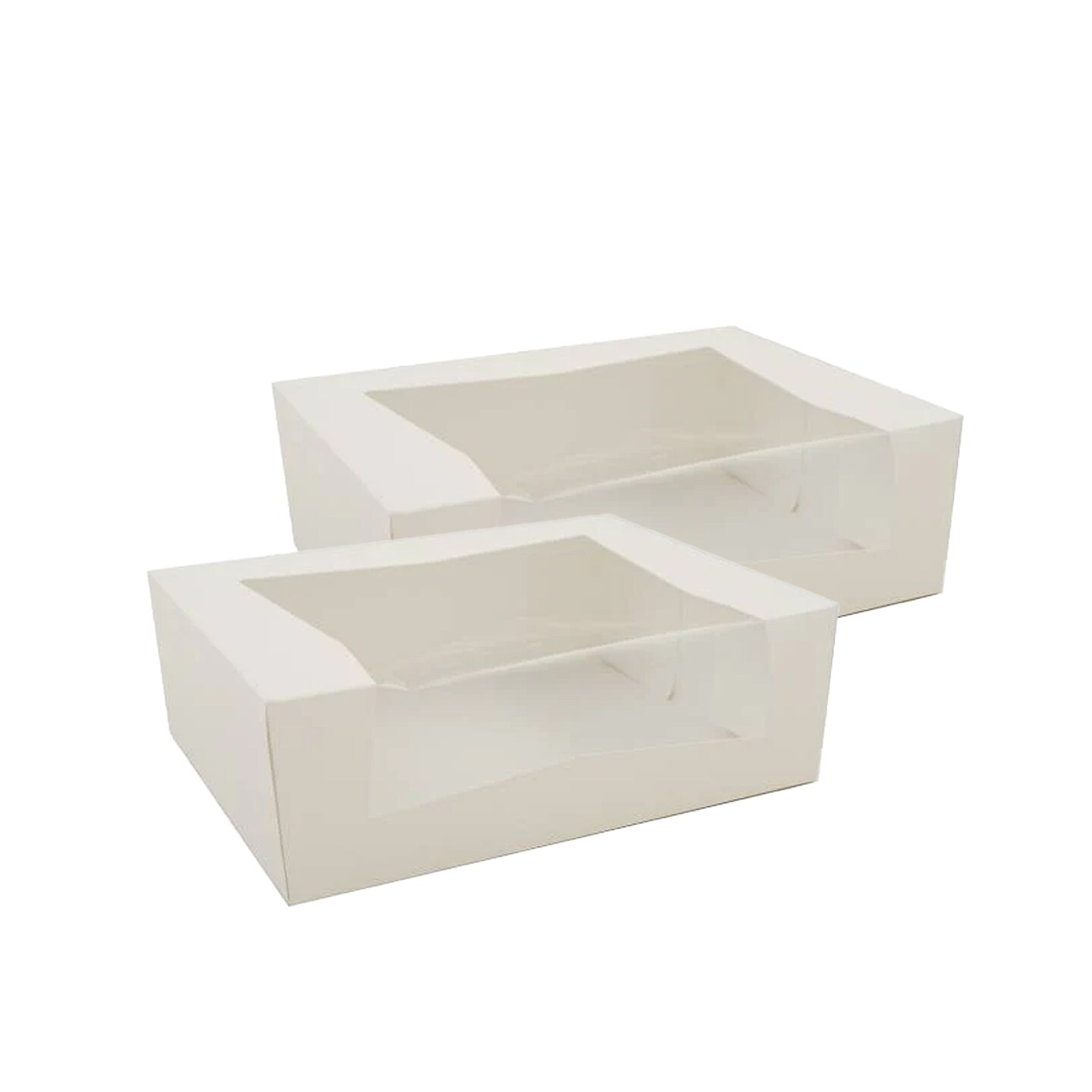 9 x 7 x 3.5&#x22; White Bakery Boxes with Window Pastry Boxes for Cakes, Cookies and Desserts