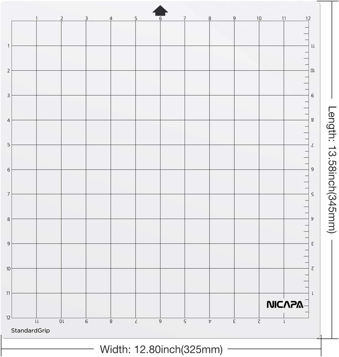 StandardGrip Cutting Mat for Silhouette Cameo 4/3/2/1 (12x12 inch,3 Mats) Standard Adhesive Sticky Quilting Cut Replacement Accessories