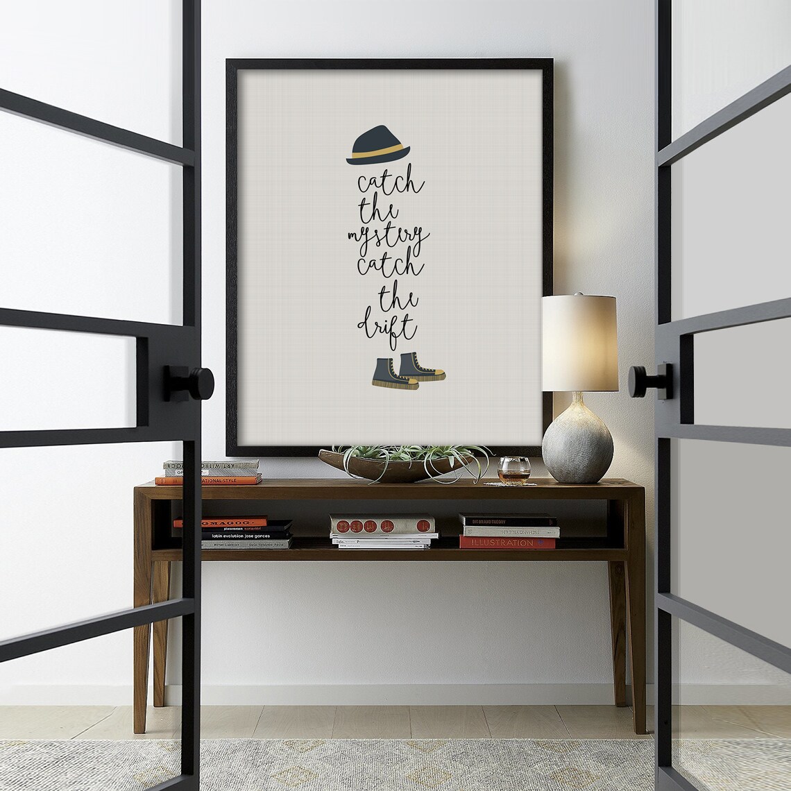 Tom Sawyer Song Lyric Wall Art Music Poster Mid-Century Modern