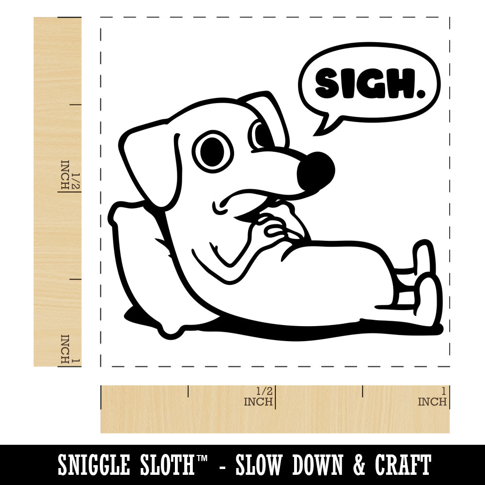 Sad Dachshund Weiner Dog Sigh Self-Inking Rubber Stamp Ink Stamper ...