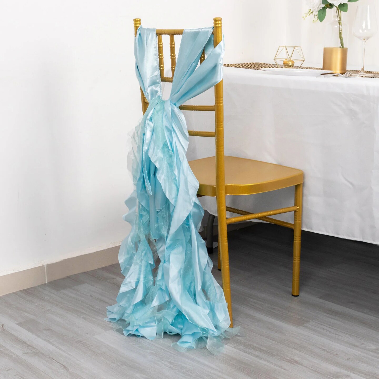 5 Curly Willow Chiffon Satin CHAIR SASHES