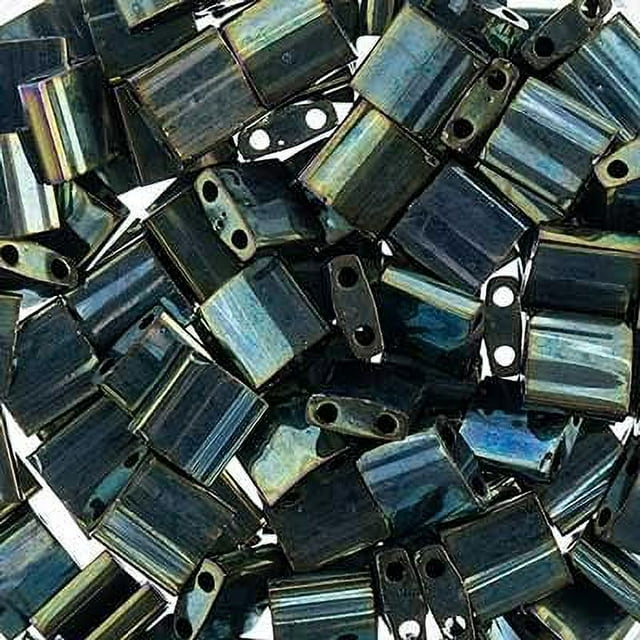 Miyuki Tila 5mm Opaque Metallic Glass Beads, 5.2g