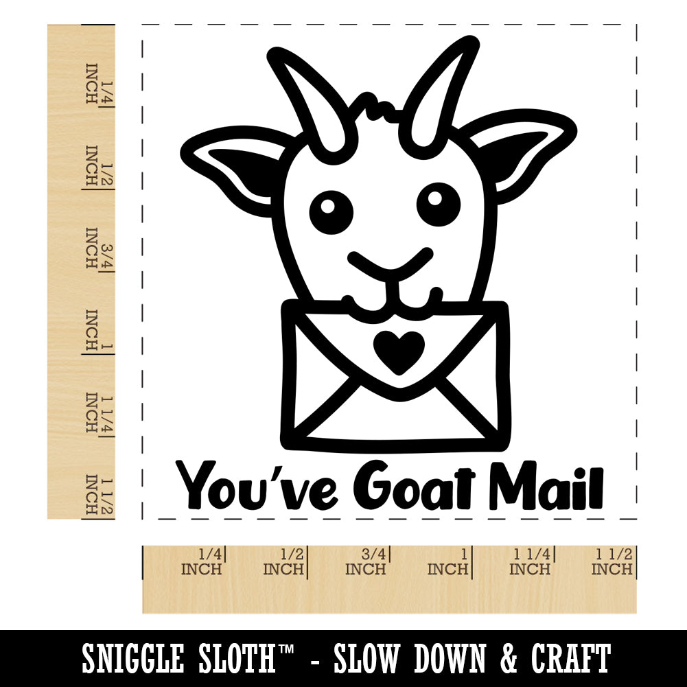 You&#x27;ve Got Goat Mail Self-Inking Rubber Stamp Ink Stamper