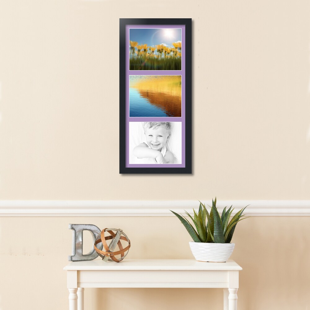 ArtToFrames Collage Photo Picture Frame with 3 - 8x10 inch Openings, Framed in Black with Over 62 Mat Color Options and Plexi Glass (CSM-3926-2156)