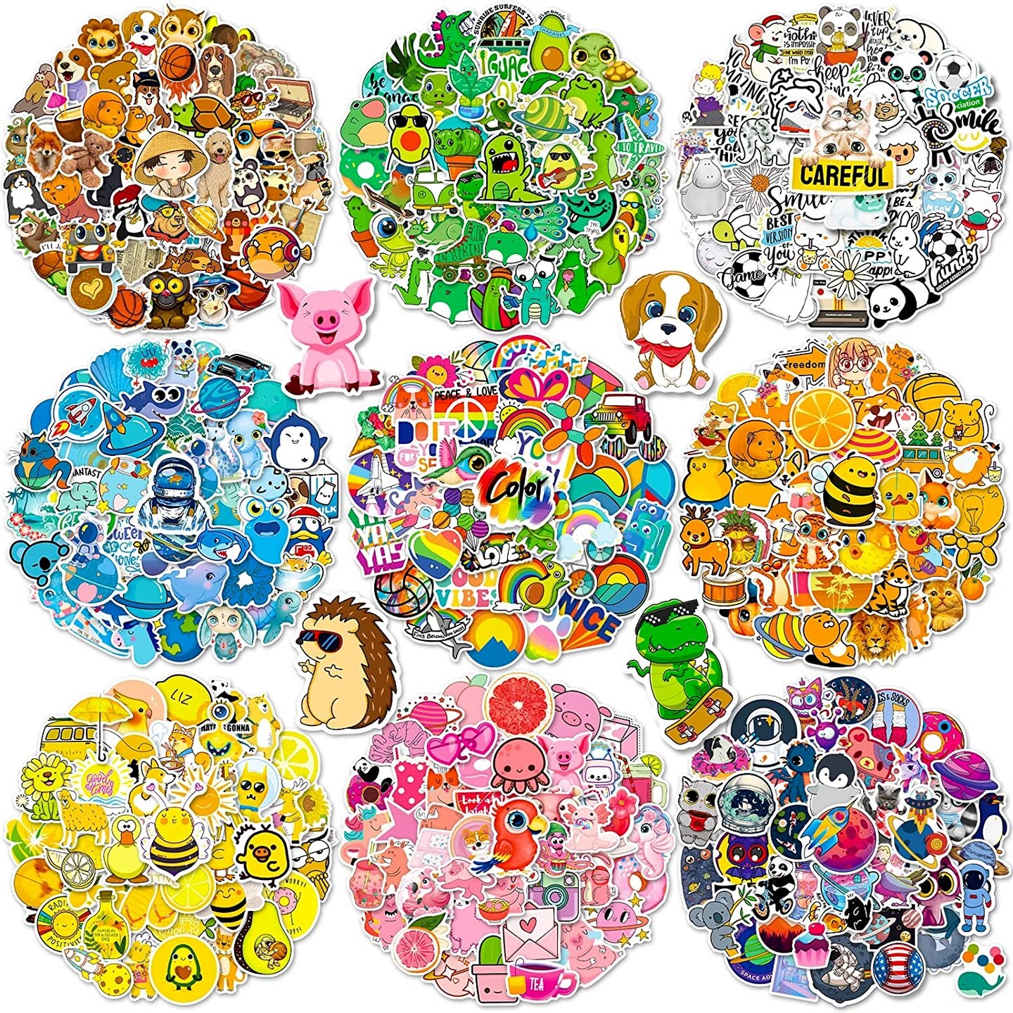 Stickers for Kids Water Bottle Vinyl Waterproof Scrapbook Cute Bulk