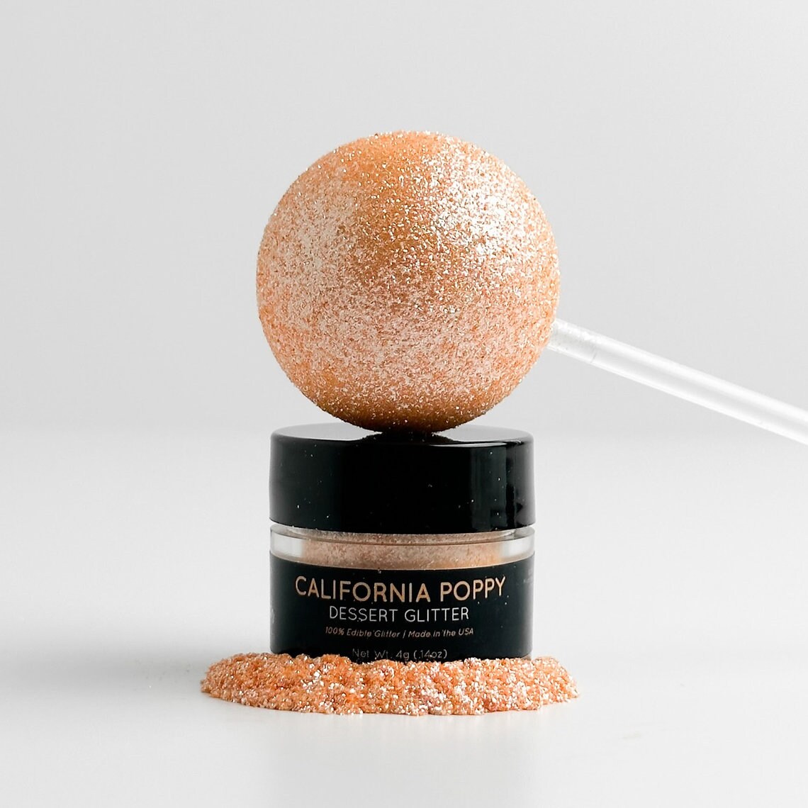Shine Dessert Glitter: "California Poppy" - Orange Edible Dessert Glitter