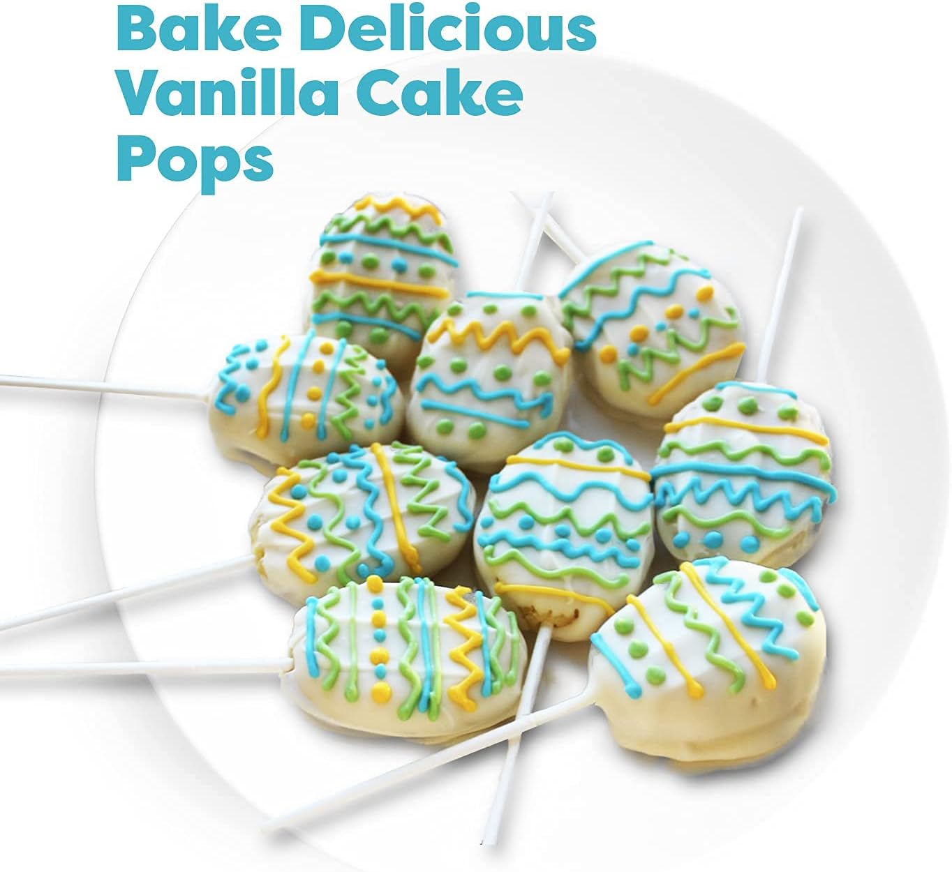 BAKETIVITY Kids Baking DIY Activity Kit - Bake Delicious Vanilla Cake Pops with Pre-Measured Ingredients