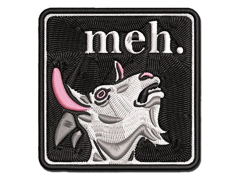 Meh Goat Multi-Color Embroidered Iron-On or Hook &#x26; Loop Patch Applique