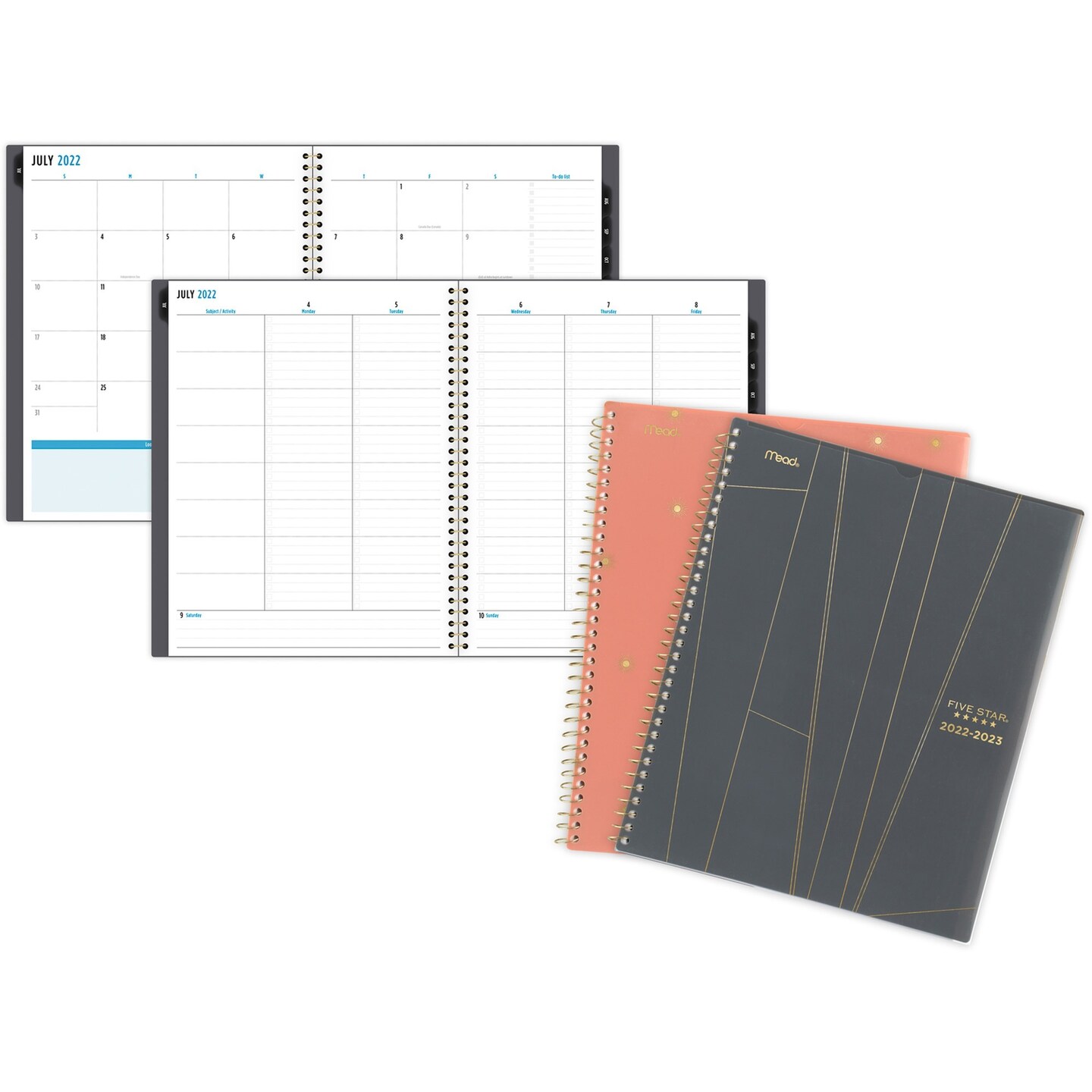 Five Star&#x26;reg; Style Planner - Large Size - Academic - Weekly, Monthly - 12 Month - July till June